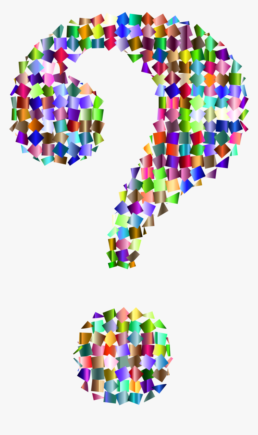 Prismatic Confetti Question Mark 4 Clip Arts - Colourful Question Mark Transparent, HD Png Download, Free Download