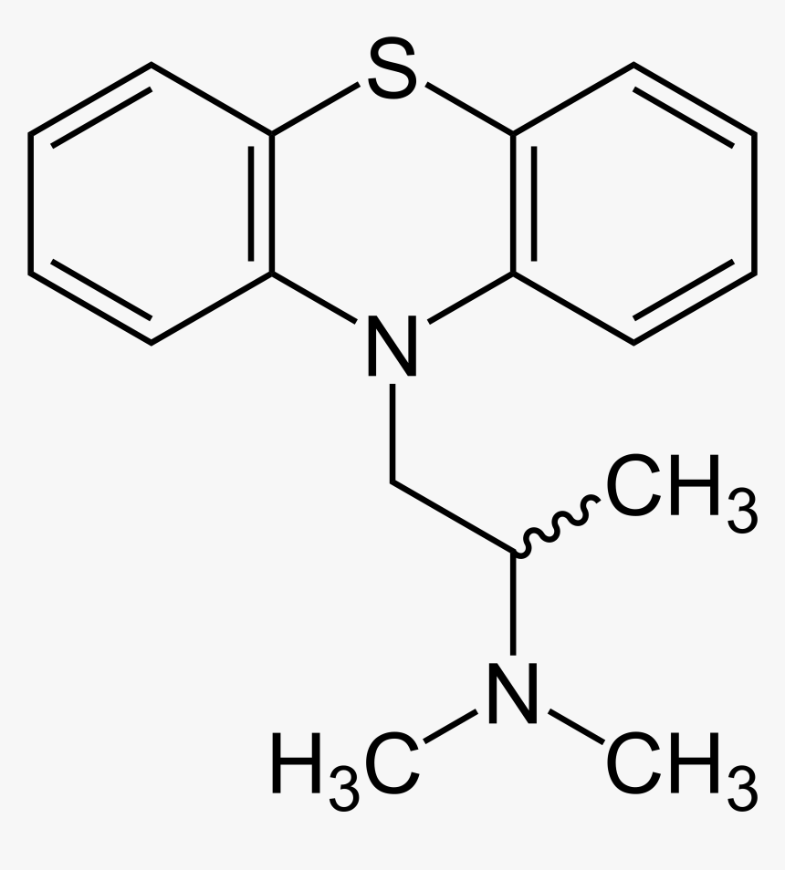 File - Promethazine - Chemical Structure Of Xanthone, HD Png Download, Free Download