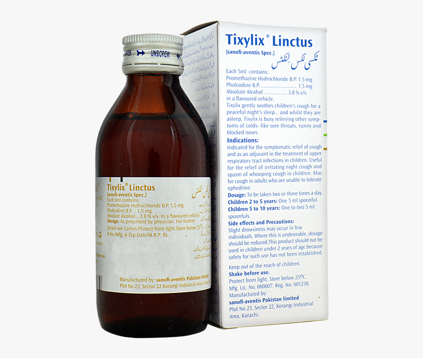 Tixylix Linctus - Tixylix Syrup Pakistan, HD Png Download, Free Download