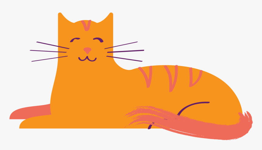 Orange Cat Orange Vector Cat Drawing Orange Cat Cat Orange Cat Drawing Hd Png Download Kindpng