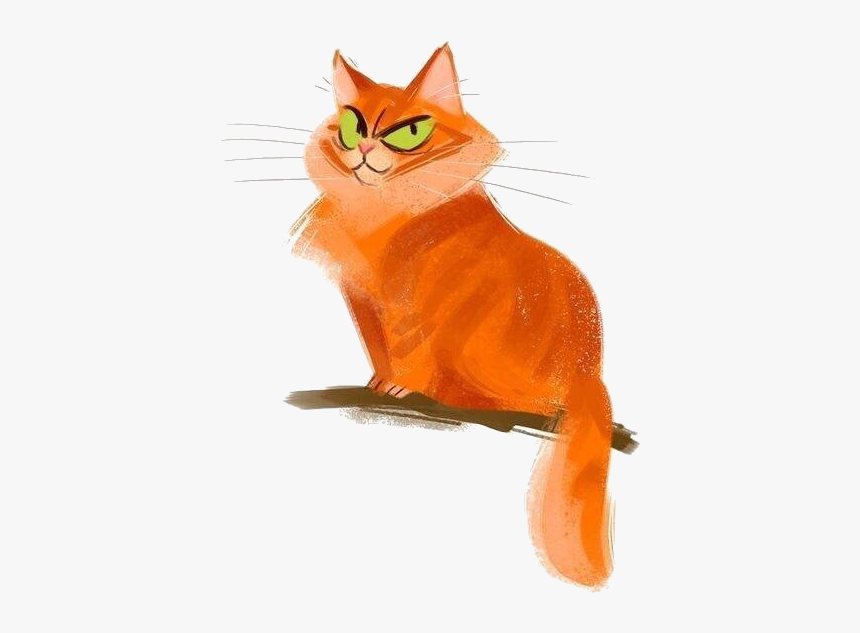 Sphynx Cat Snowshoe Cat Kitten Drawing Illustration - Orange Cat Cartoon Png, Transparent Png, Free Download