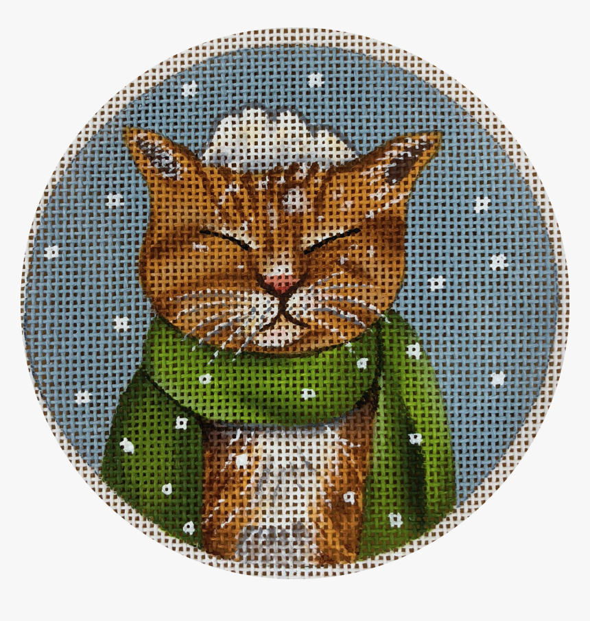 Orange Cat - Cross-stitch, HD Png Download, Free Download