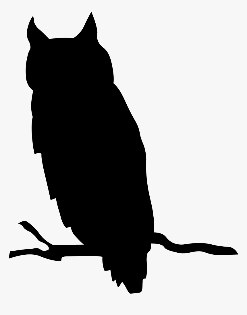 Owl Silhouette Clip Art - Owl Silhouette Clipart, HD Png Download, Free Download