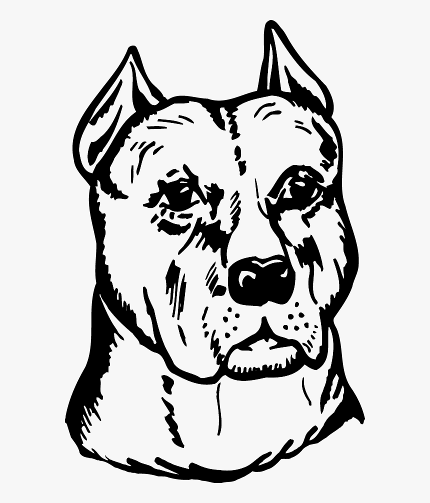 Transparent Pitbull Silhouette Png - American Bully Pocket Sticker, Png Download, Free Download