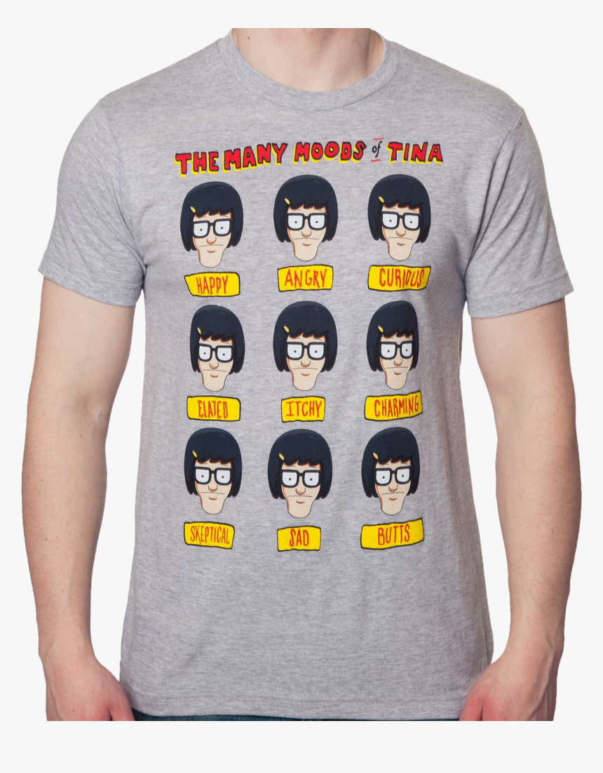 Moods Of Tina Bobs Burgers T-shirt - Active Shirt, HD Png Download, Free Download
