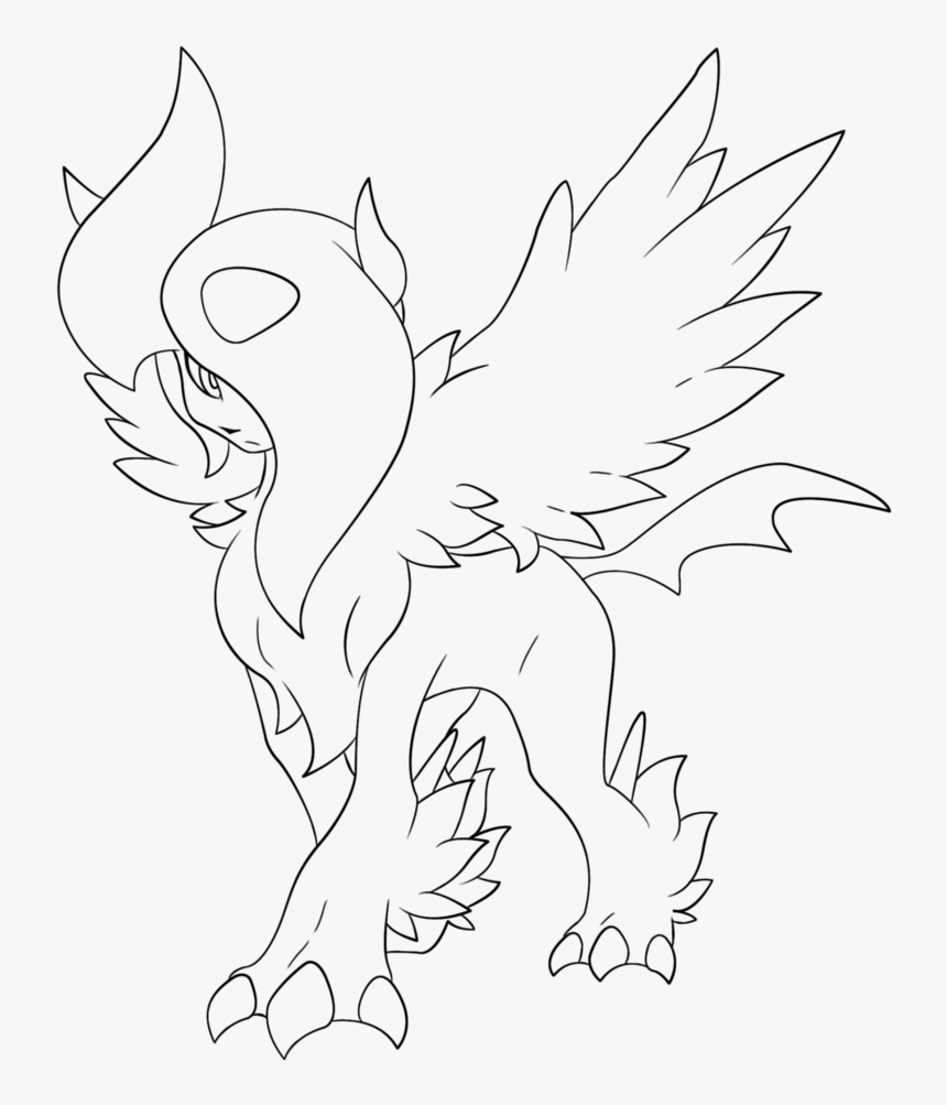 Pokemon Mega Absol Drawing, HD Png Download, Free Download