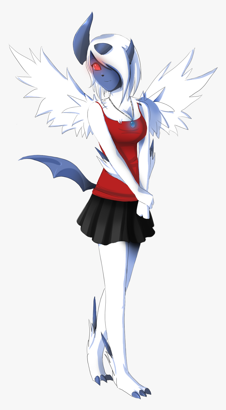 Female Mega Absol Anthro, HD Png Download, Free Download