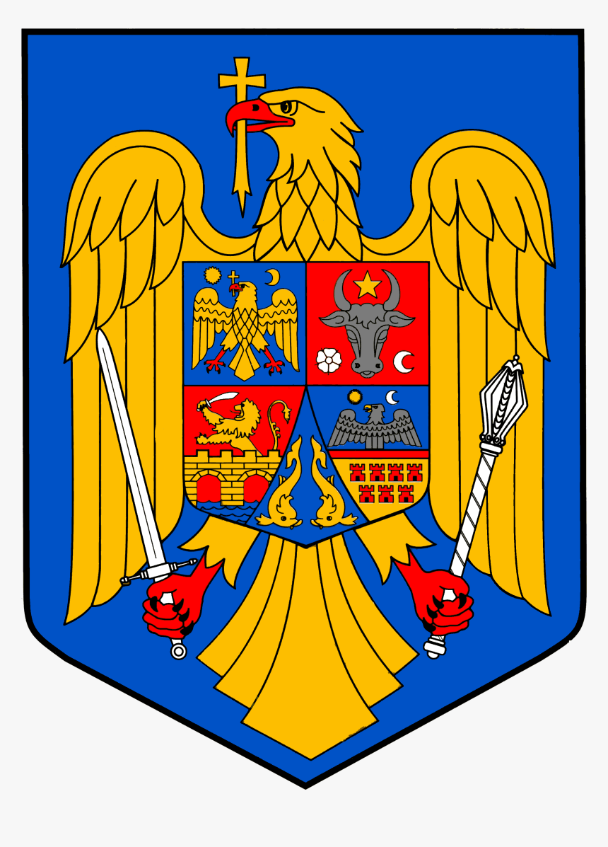 For This Image The Background Color Is Changed - Coat Of Arms Of Romania, HD Png Download, Free Download