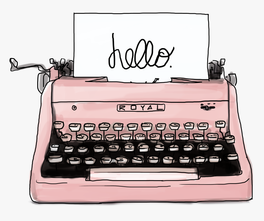 Typewriter Png Image Hd - Maquina De Escribir Dibujo, Transparent Png, Free Download