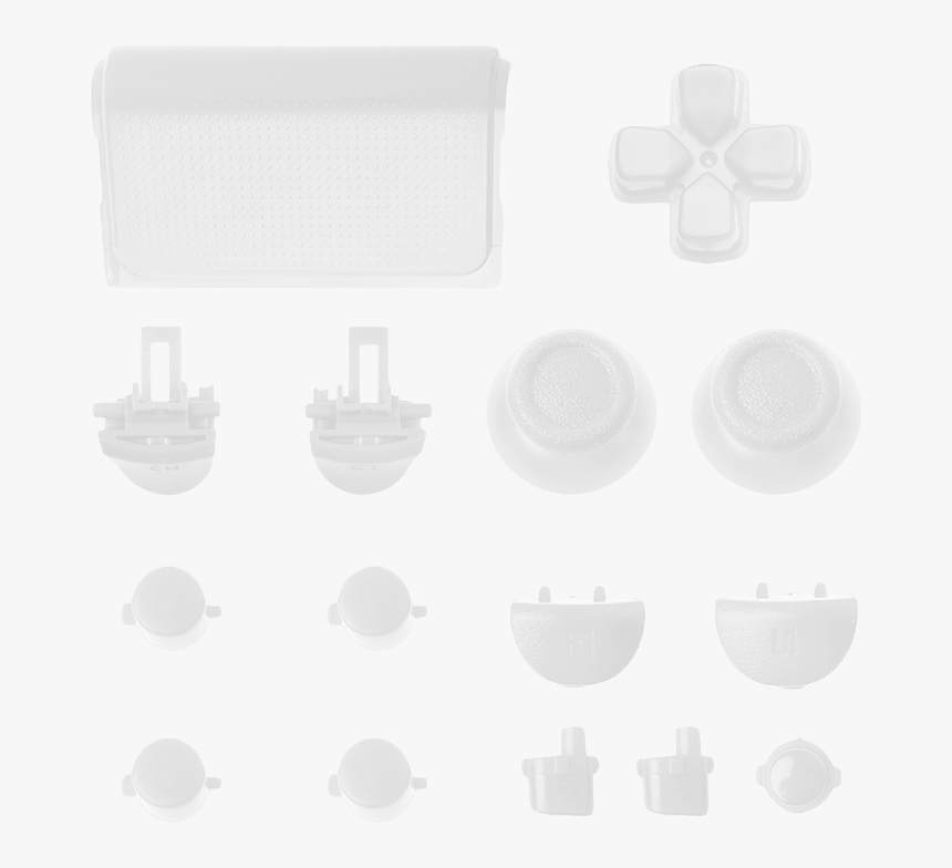 Playstation 4 Controller V2 Button Set White Ps4 - Cross, HD Png Download, Free Download