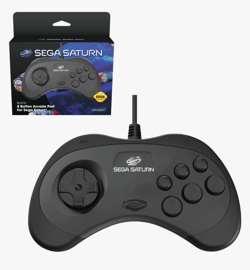 Sega Saturn 8 Button Arcade Pad - Retro Bit Saturn Controller, HD Png Download, Free Download