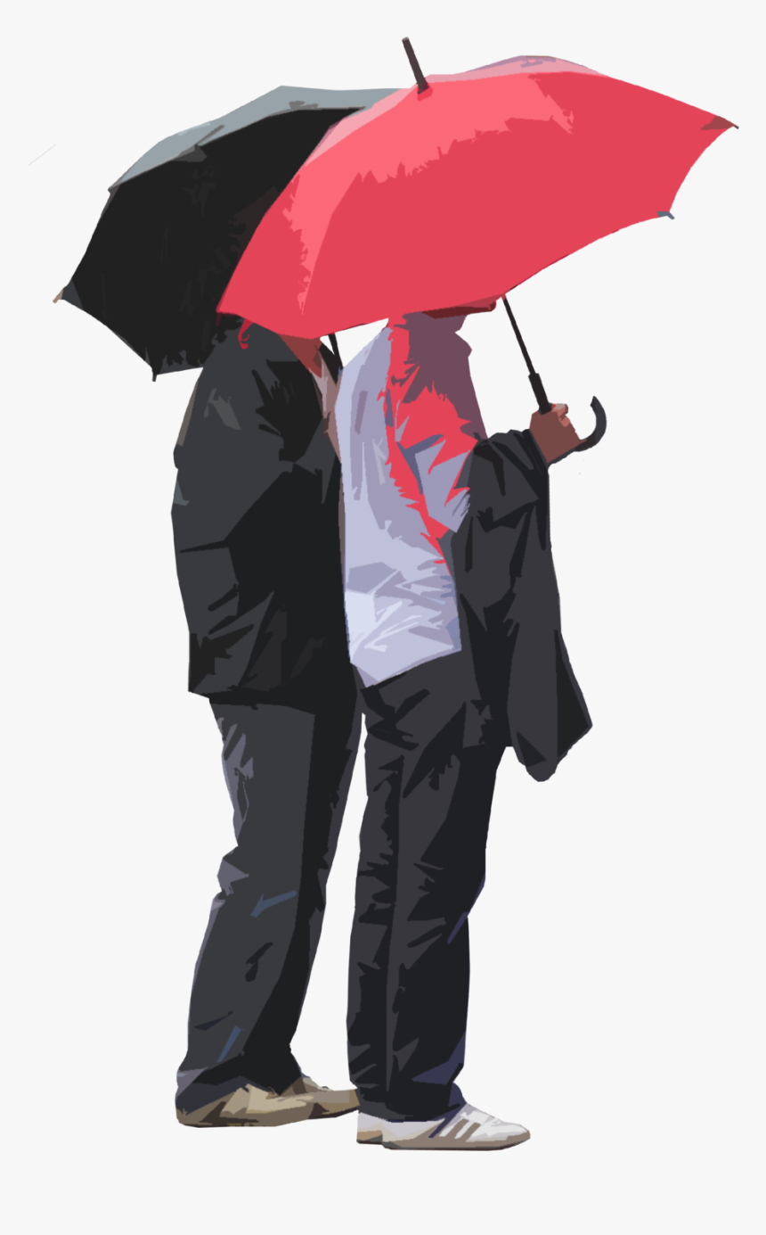 Transparent Rain Png - People With Umbrellas Png, Png Download, Free Download