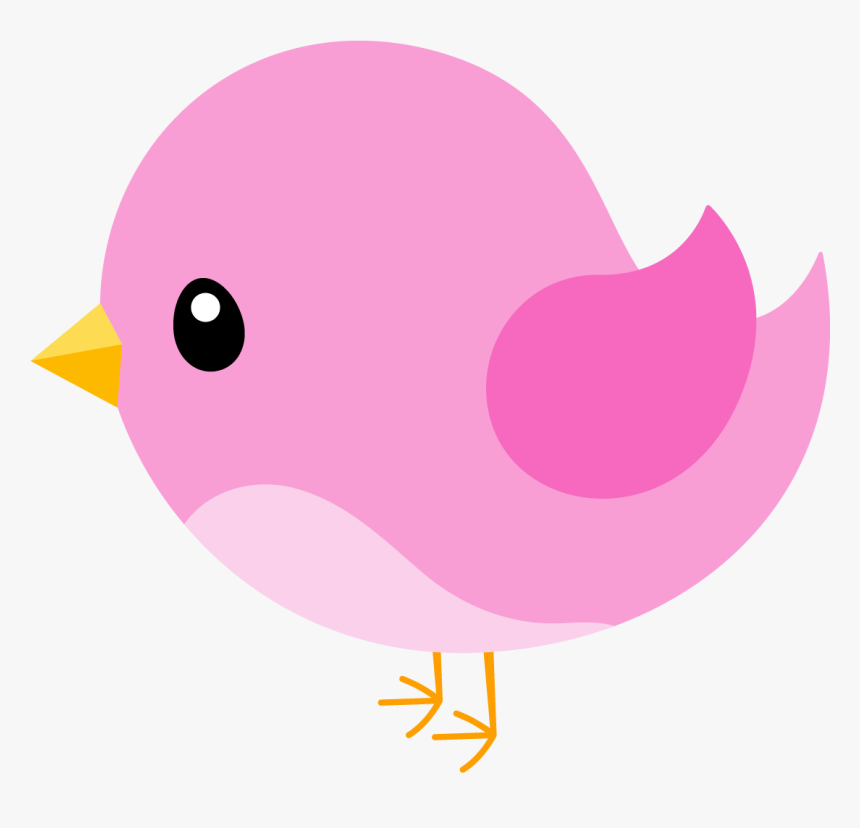 Clipart Bird Simple - Pink Bird Clipart, HD Png Download, Free Download
