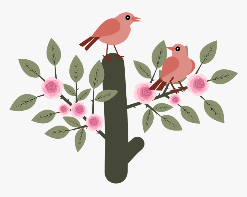 Flores Y Pajaritos Vintage Png - Pajaritos Vintage Png, Transparent Png, Free Download