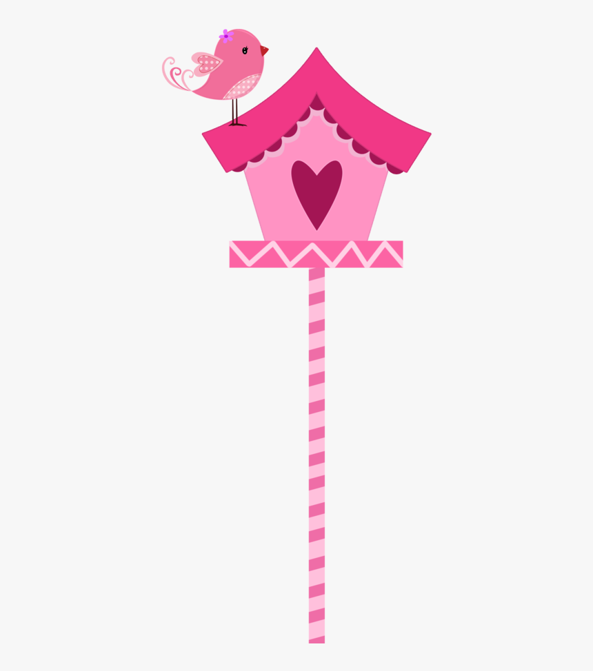 Clipart De Pajaritos Rosa Enamorados - Casinha Jardim Encantado Png, Transparent Png, Free Download