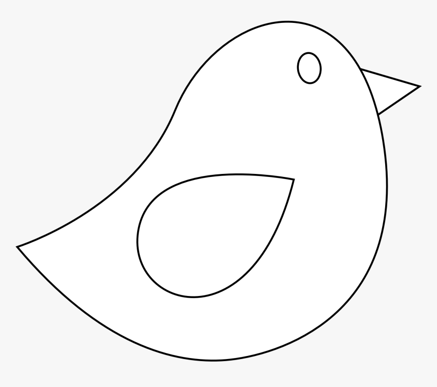 Bird - Clipart - Black - And - White - Tweet Tweet Bird Black And White Clipart, HD Png Download, Free Download