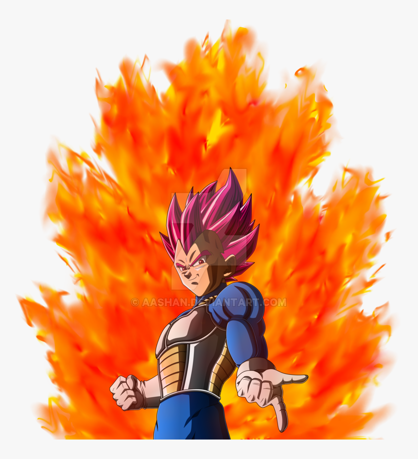 Ssj Blue Hair Png - Red Super Saiyan God Vegeta, Transparent Png, Free Download