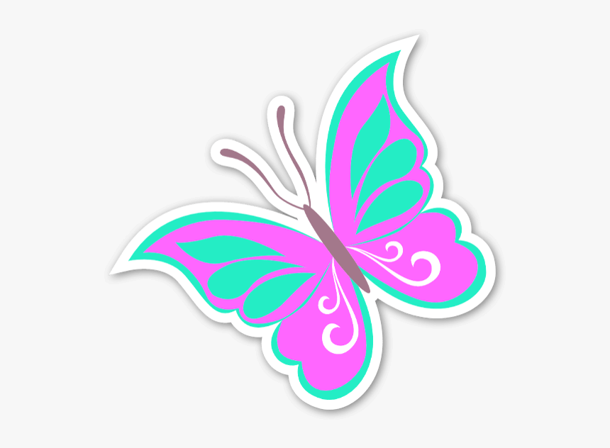 Pinky Butterfly Sticker - Mariposas Png, Transparent Png, Free Download