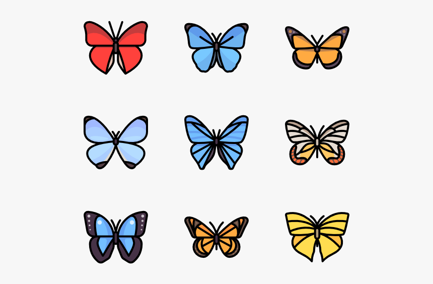 Ai Vector Butterfly Background - Butterfly Icon Png, Transparent Png, Free Download