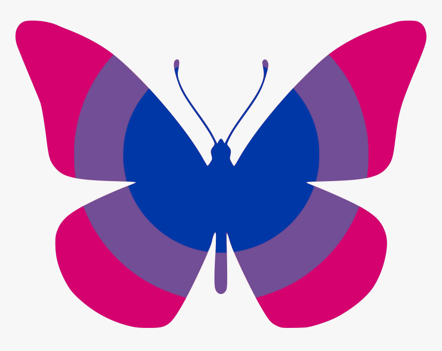 Bi Flag Butterfly Clip Arts - Bisexual Butterfly, HD Png Download, Free Download