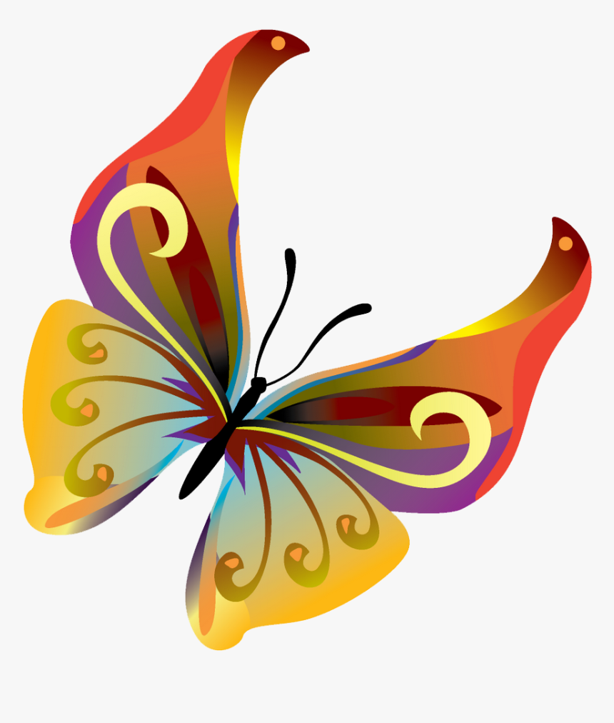 Butterflies Vector Png Transparent Image - Moving Butterfly Clipart Transparent, Png Download, Free Download