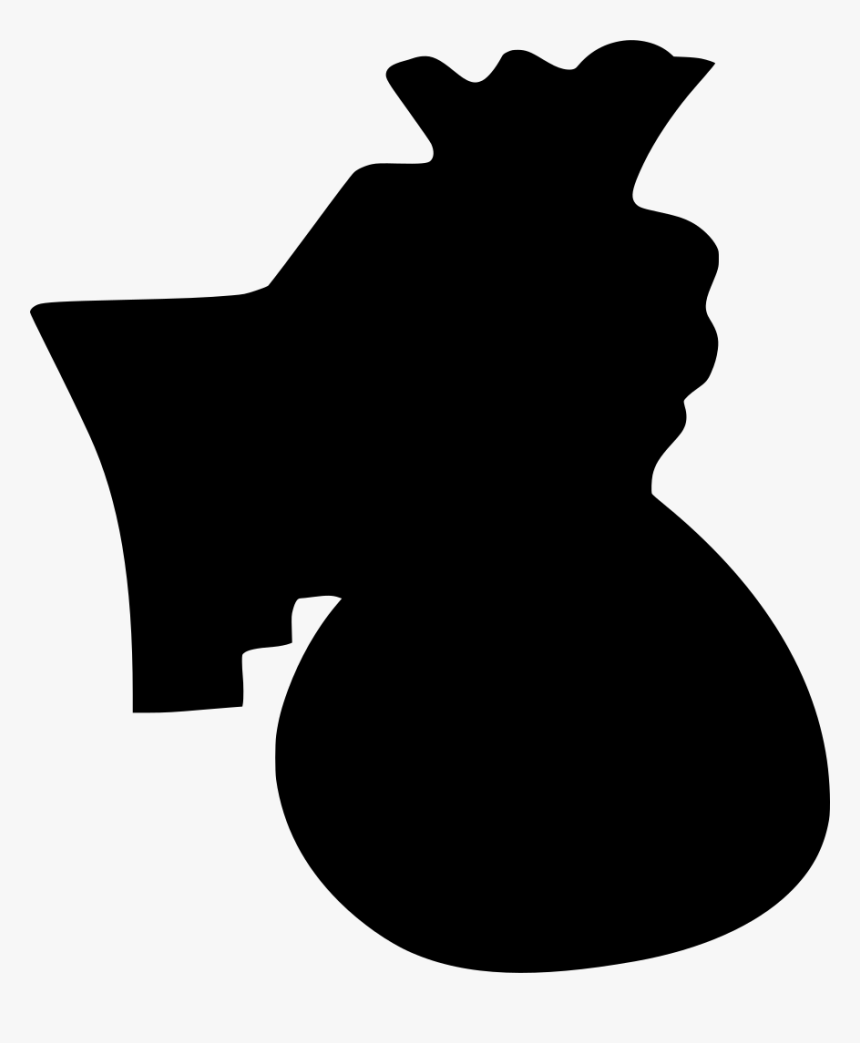 Money Bag Silhouette Png, Transparent Png, Free Download