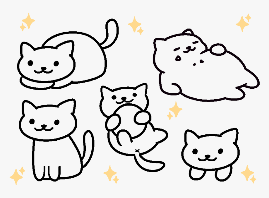 Neko Atsume Png - Neko Atsume Cat Drawing, Transparent Png, Free Download