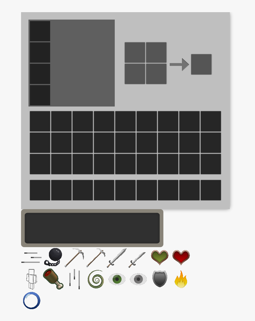 8 Survival Inventory - Minecraft Inventory, HD Png Download, Free Download