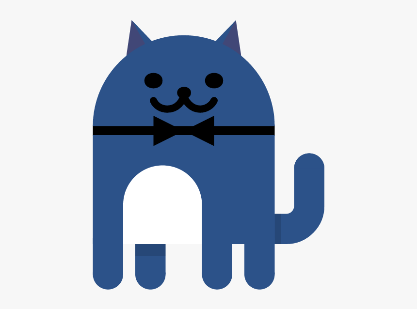 Dark Blue Cat From Android Nougat Easter Egg - Android Easter Egg Cats, HD Png Download, Free Download