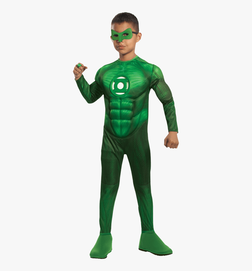 Kids Deluxe Hal Jordan Costume - Green Lantern Costumes For Boys, HD Png Download, Free Download