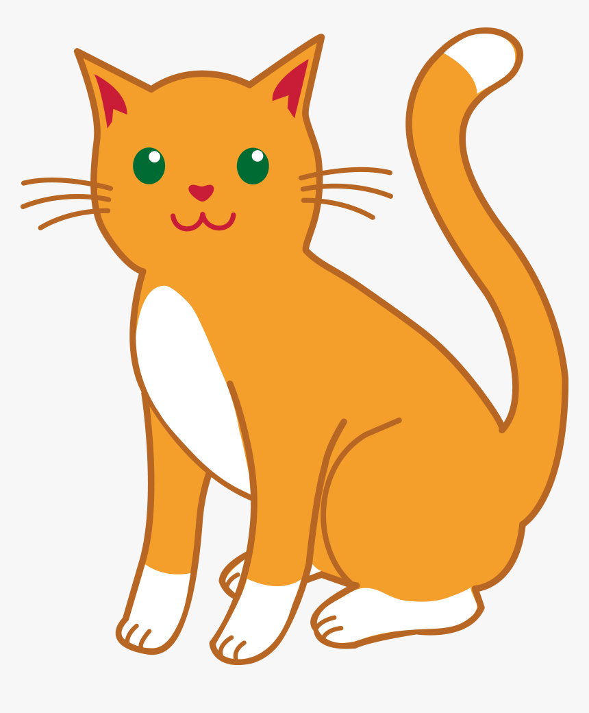 Drawing Clip Art At - Orange Cat Clip Art, HD Png Download, Free Download