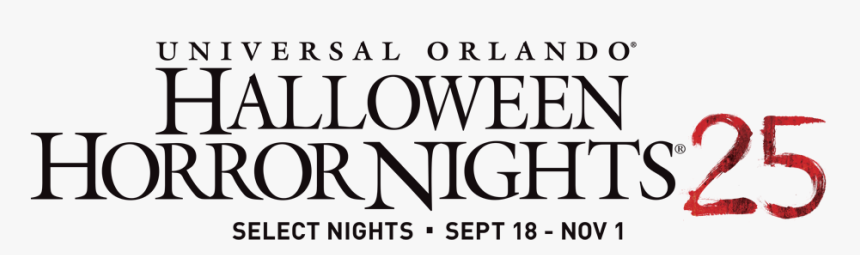 Halloween Horror Nights 25 Logo 2015 Universal Orlando - Halloween Horror Nights, HD Png Download, Free Download