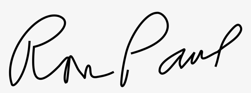 Signatures Samples Png - Ron Paul Signature, Transparent Png, Free Download