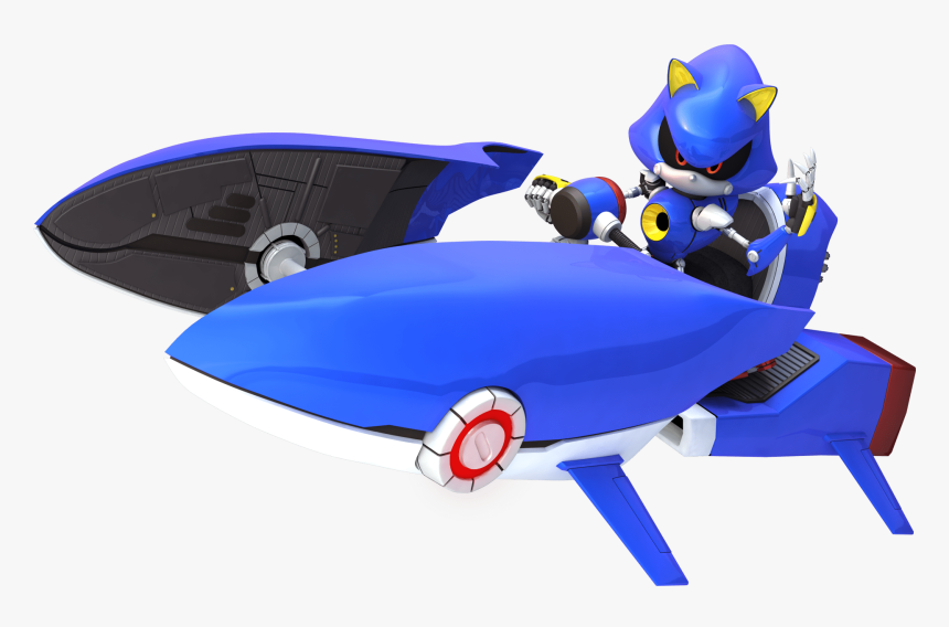 Metal Sonic On The Metal Booster - Sonic Drift Metal Sonic, HD Png Download, Free Download