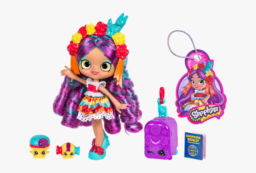 Shopkins Season 8 World Vacation - Rosa Pinata Shoppie Doll, HD Png Download, Free Download