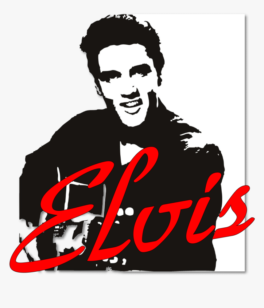 Elvis Presley Stencil Portrait Silhouette - Elvis Presley Sticker, HD Png Download, Free Download