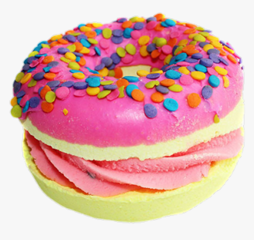 Bathbomb Donut Sweet Colorful Glitter Food Yummy Tumblr - Bath Bomb Fruit, HD Png Download, Free Download