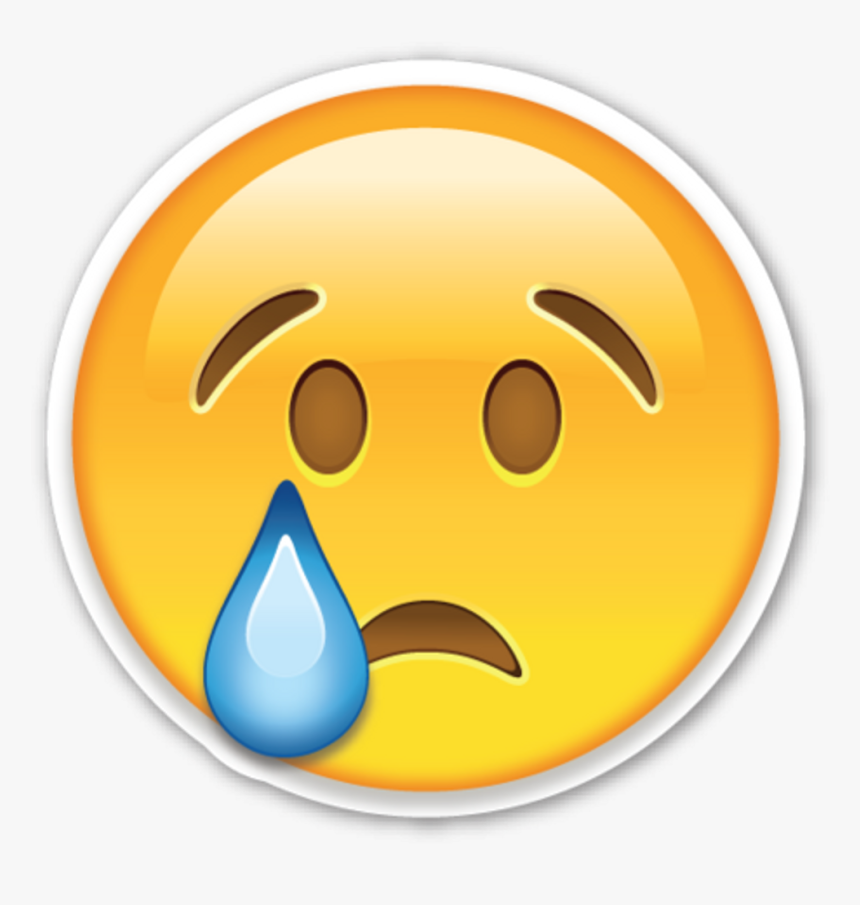Cry Choro Tumblr Emotion Emoji Iphone - Trauriger Smiley Whatsapp Png, Transparent Png, Free Download