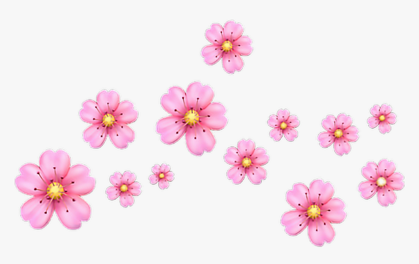 Flores Tumblr Png - Pink Flower Emoji, Transparent Png, Free Download