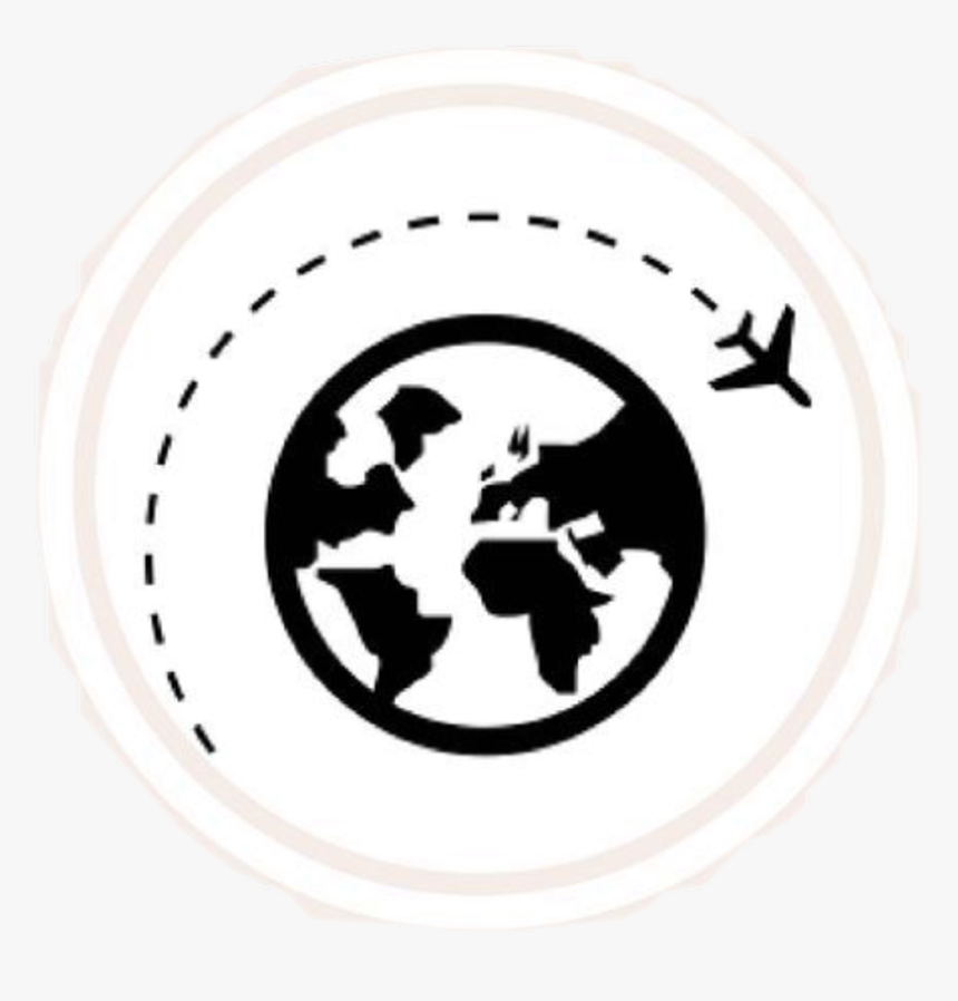 #globe #airplane #earth #icon #grafic #travel #tumblr - Travel Highlight Cover Instagram, HD Png Download, Free Download