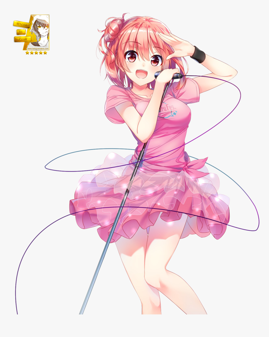 Anime Character Holding A Microphone, HD Png Download, Free Download