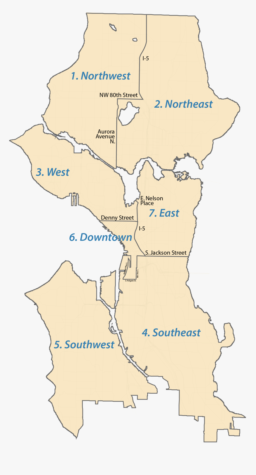 Vector Map Of Seattle, HD Png Download, Free Download