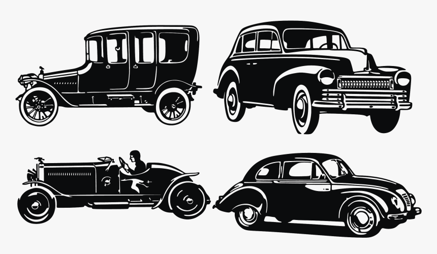 Sports Car Vintage Car Classic Car - Vintage Car Silhouette, HD Png Download, Free Download