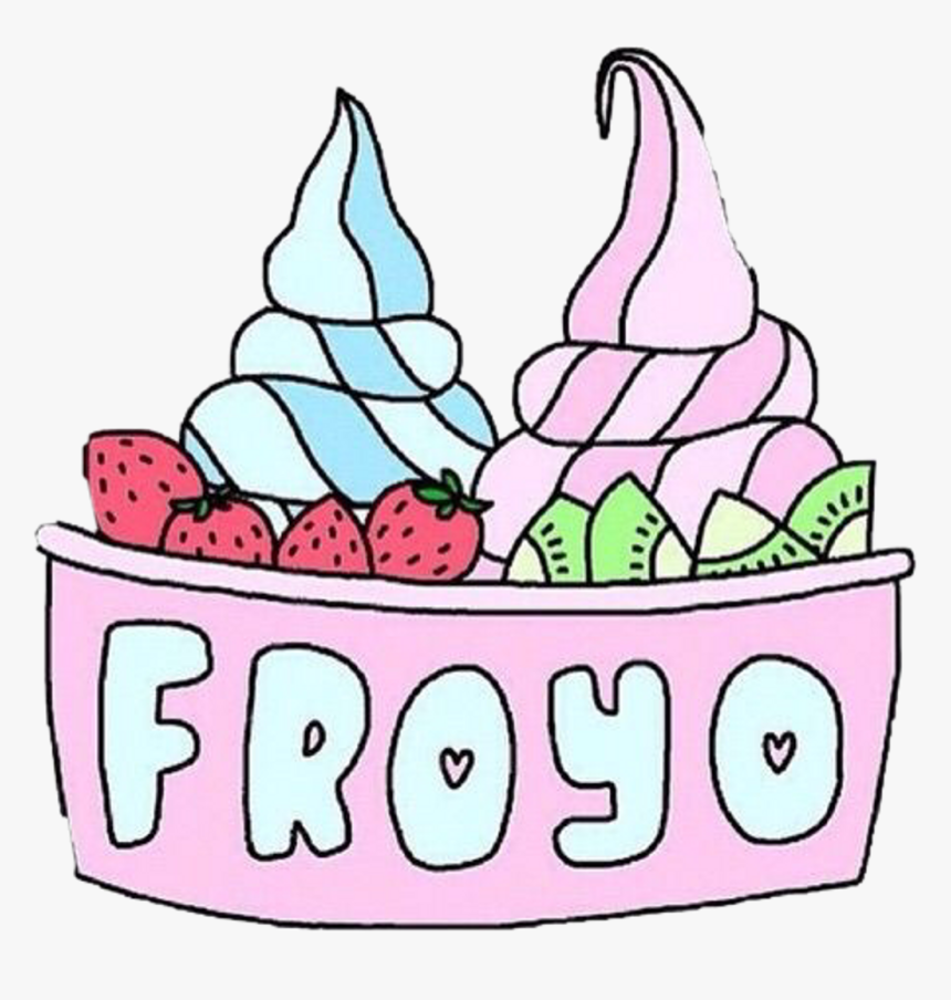 #froyo #yogurt #food #yummy #icecream #tumblr #pastel - Overlay Food, HD Png Download, Free Download