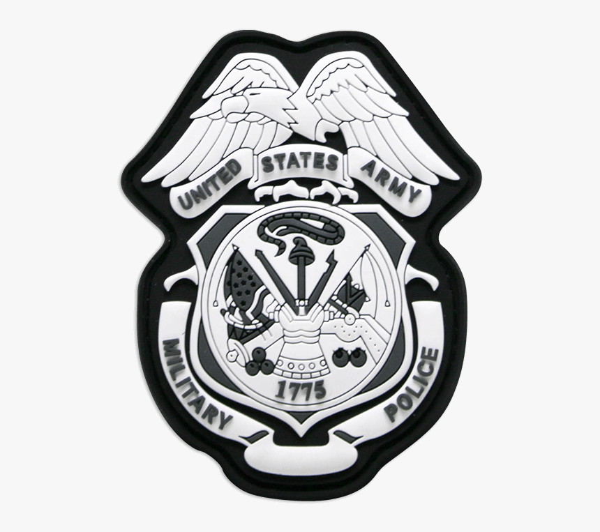 Transparent Police Badge Clipart Black And White - Army Mp Badge Patch, HD Png Download, Free Download