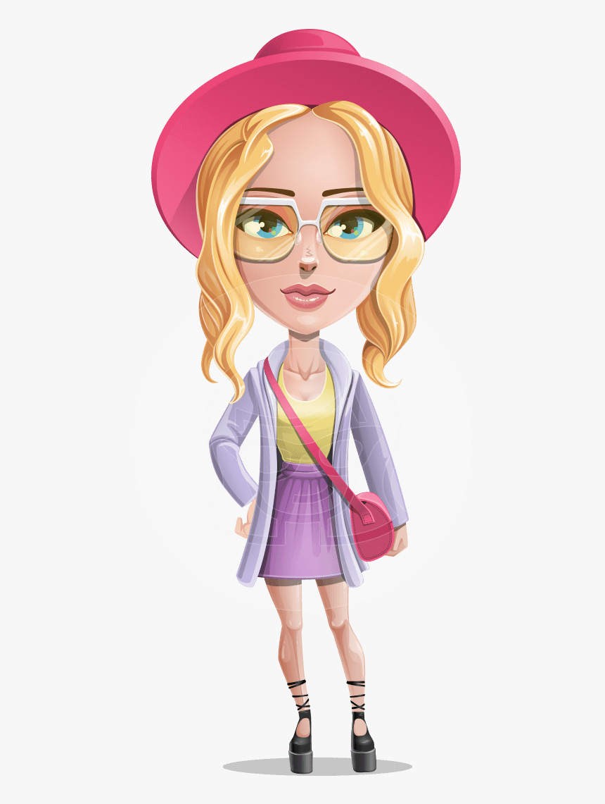 Fifi The Cute Hipster - Love Sticker Girl Png, Transparent Png, Free Download