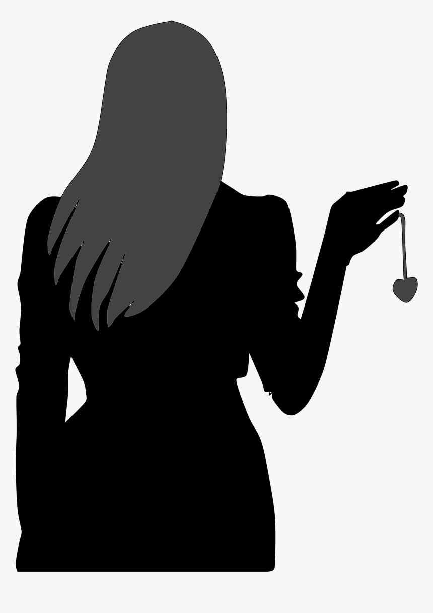 Silhouette Woman Photography Clip Art - Woman Silhouette Holding Png, Transparent Png, Free Download