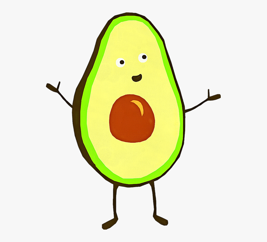 Transparent Avocado Cartoon - Cartoon Avocado Png, Png Download, Free Download