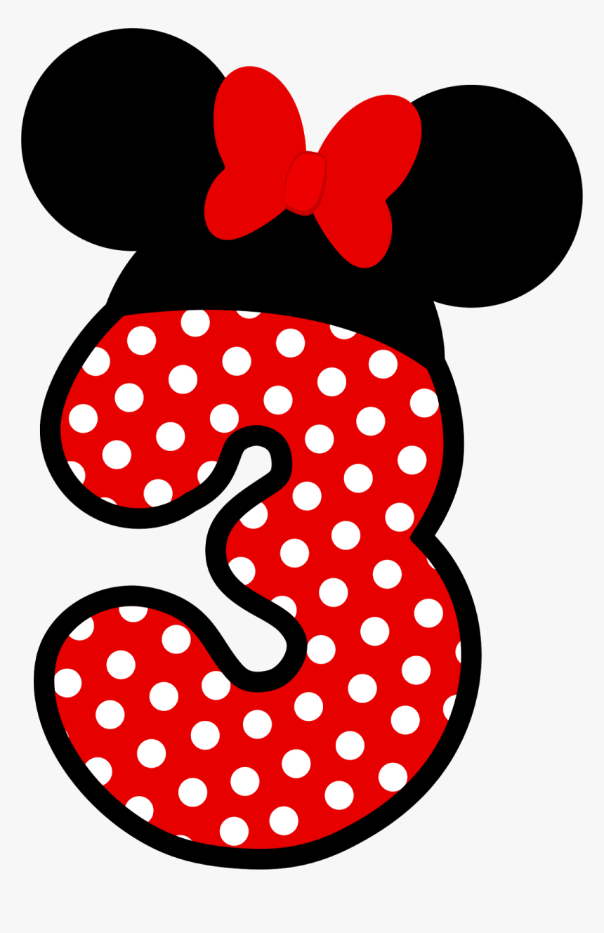 Letters Clipart Minnie Mouse - Numero 5 Minnie Png, Transparent Png, Free Download