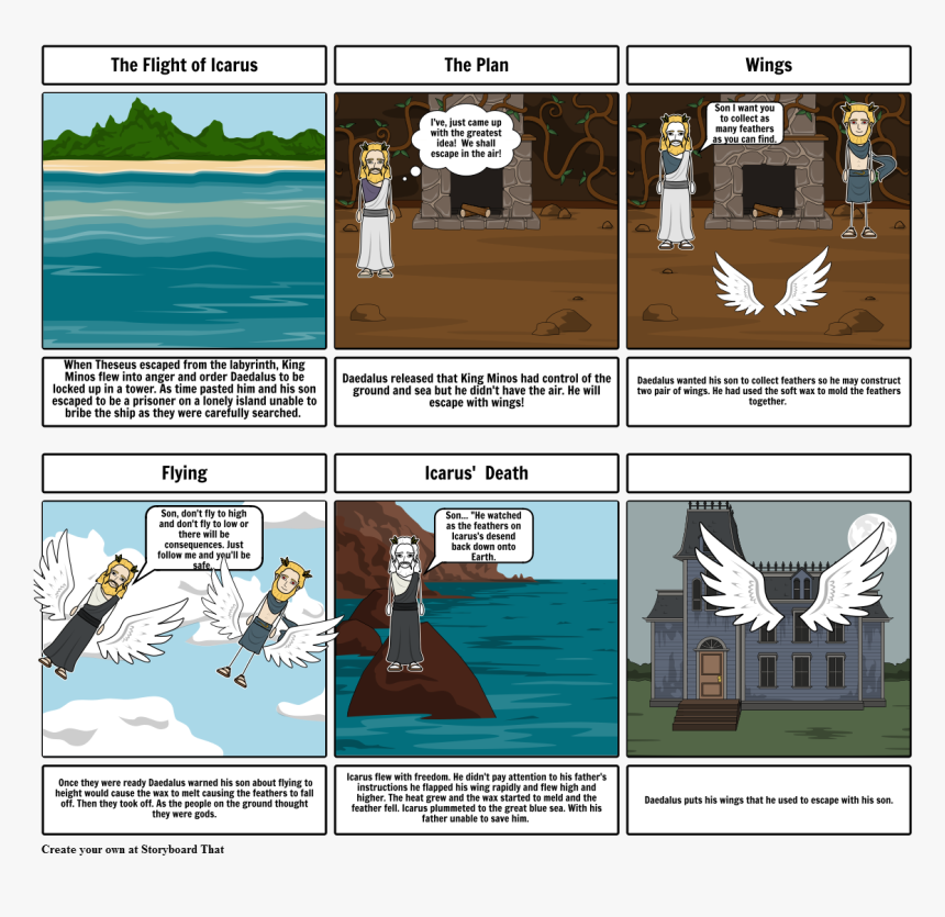 Flight Of Icarus Comic, HD Png Download, Free Download